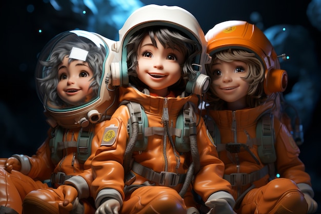 Free photo 3d rendering of astronaut