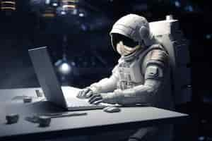 Free photo 3d rendering of astronaut