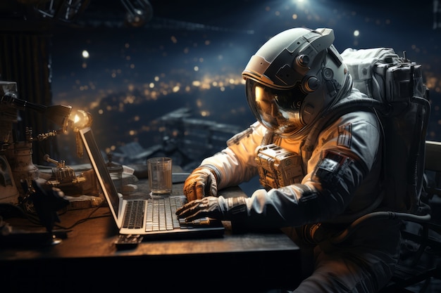 Foto gratuita rendering 3d dell'astronauta