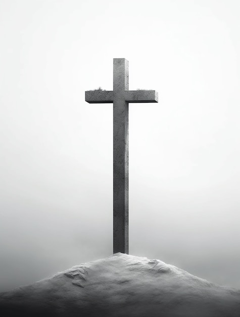 Free photo 3d rendering of black cross