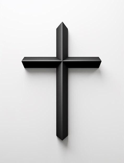 3d rendering of black cross