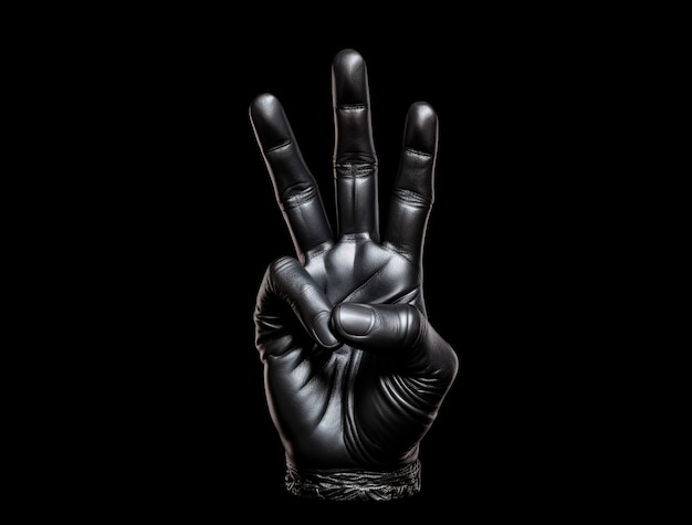 3d rendering of black hand