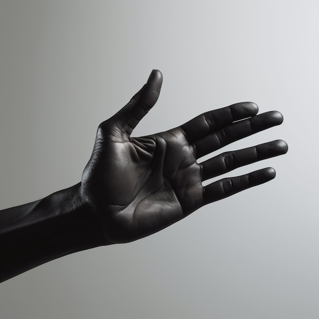 Free photo 3d rendering of black hand