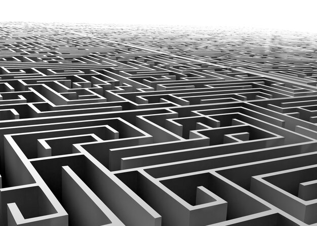 3d rendering of black and white background