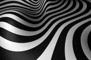 Free photo 3d rendering of black and white optical illusion