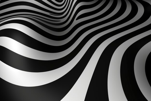 3D-рендеринг черно-белой оптической иллюзии