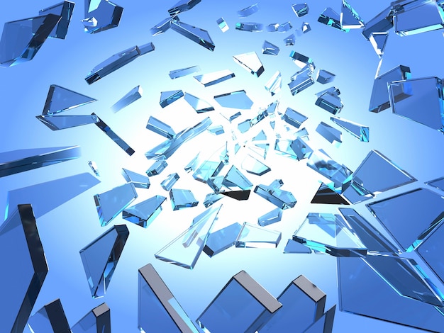 3d rendering of broken glass texture