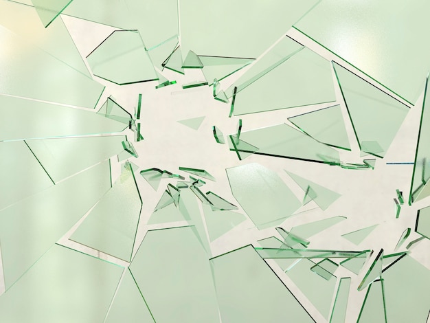 Free photo 3d rendering of broken glass texture