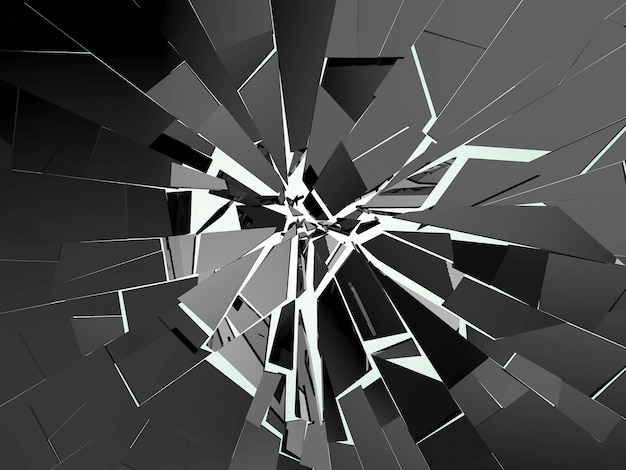 3d rendering of broken glass texture