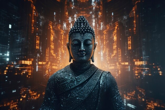 3d rendering of buddha statue