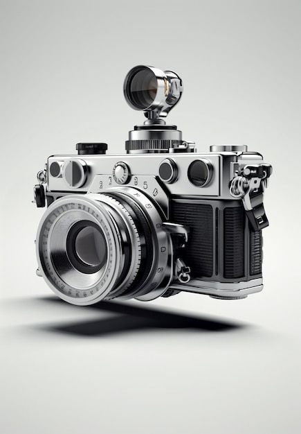 3d rendering of camera with photo film