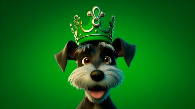 3d rendering of cartoon dog portrait