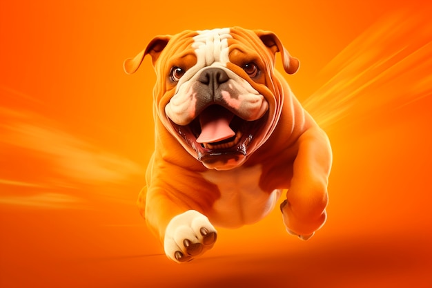 Free photo 3d rendering of cartoon dog portrait