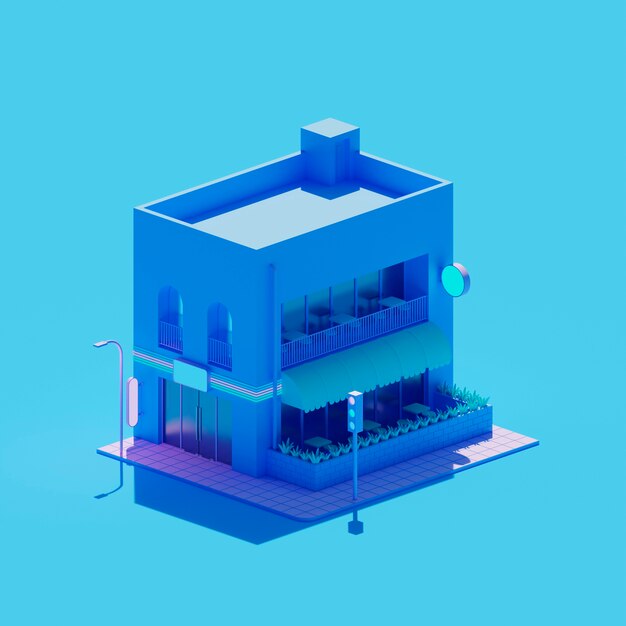 3d rendering of cartoon house