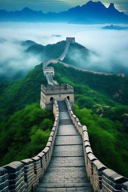 3d rendering chinese great wall