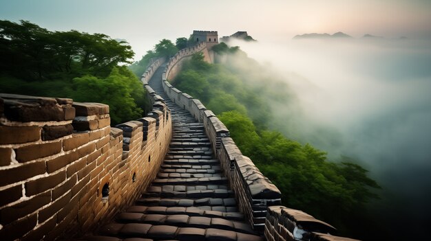 3D 렌더링 중국 대벽