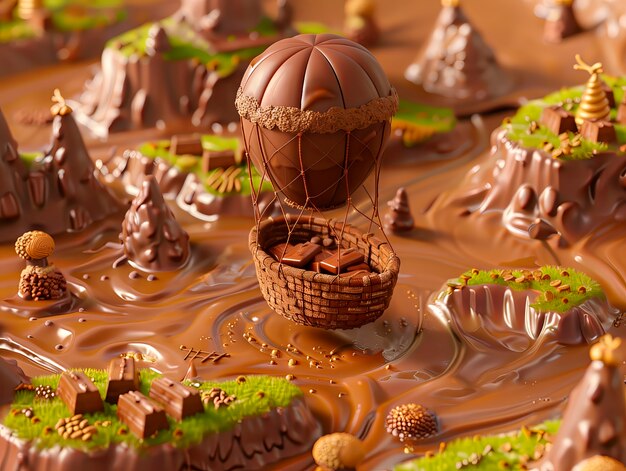 チョコレート工場の 3D レンダリング