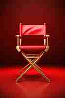 Free photo 3d rendering of cinema director chair