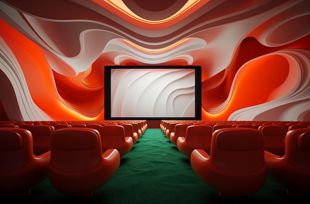 3d rendering of cinema
