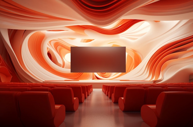 3d rendering of cinema