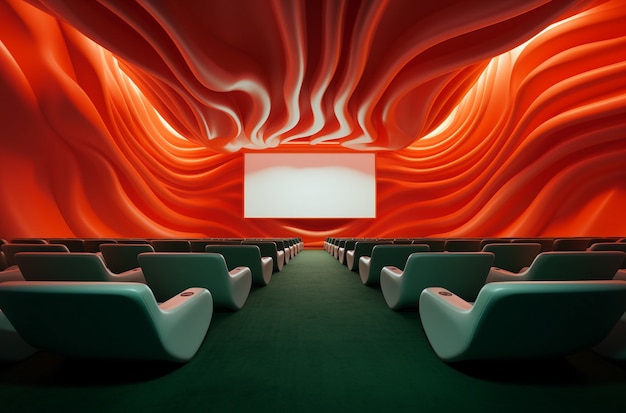 Free photo 3d rendering of cinema