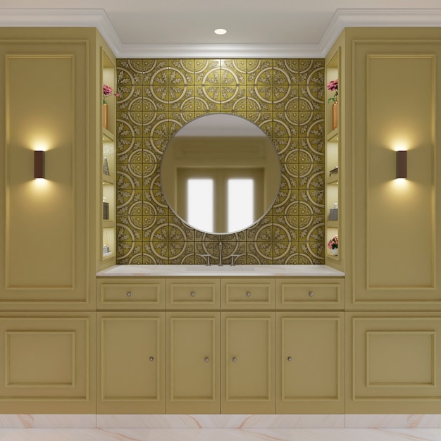 3d rendering of classic interior