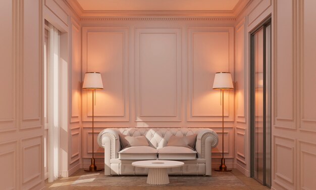 3d rendering of classic interior