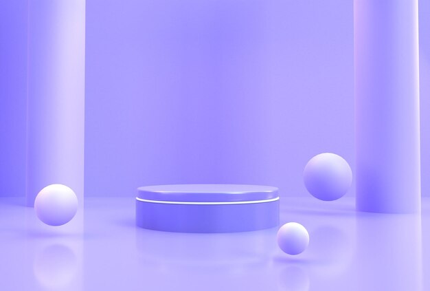 3d 렌더링 제품 디스플레이에 대한 년 빈 연단 배경의 색상