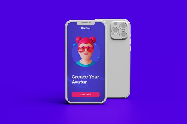 3d rendering of customizing avatar concept