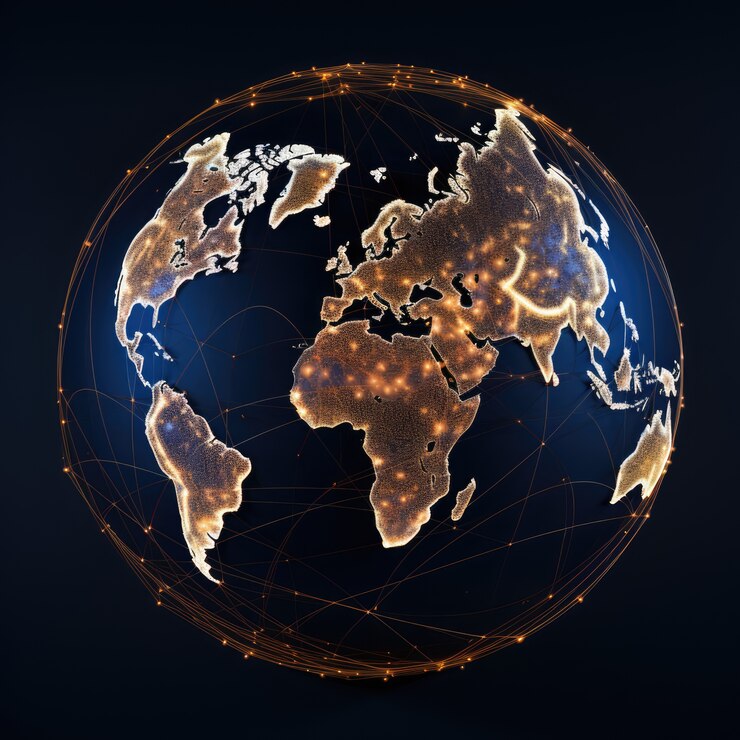 Free Photo 3d rendering of dark earth in space