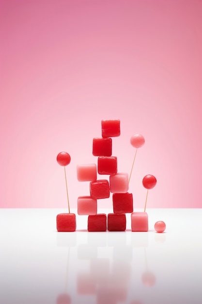 Free photo 3d rendering of delicious candies