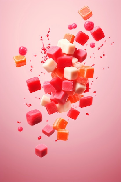 Free photo 3d rendering of delicious candies