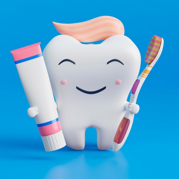 3d rendering of dental hygiene