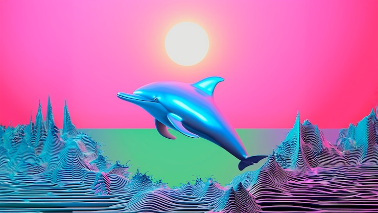Free Photo 3d rendering of dolphin
