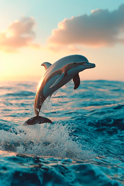 Free photo 3d rendering of dolphin