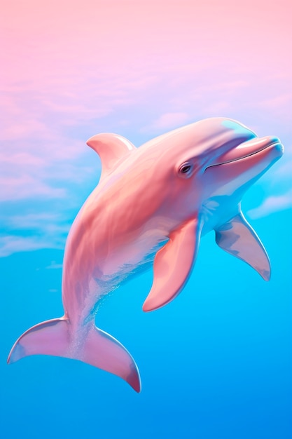 Free photo 3d rendering of dolphin