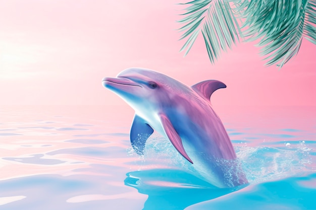 Free photo 3d rendering of dolphin