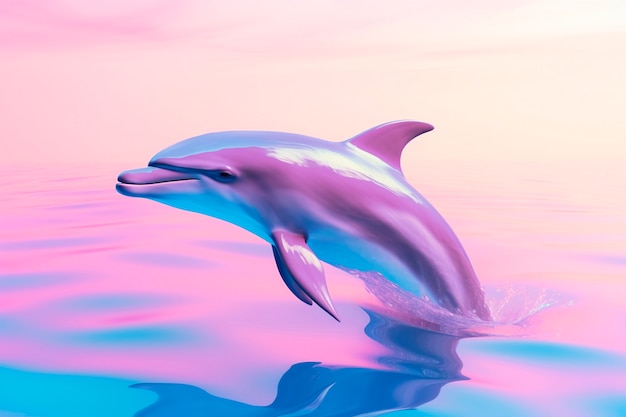 Free photo 3d rendering of dolphin
