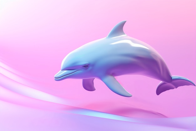 Free photo 3d rendering of dolphin