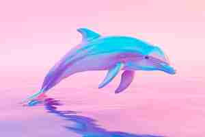 Free photo 3d rendering of dolphin