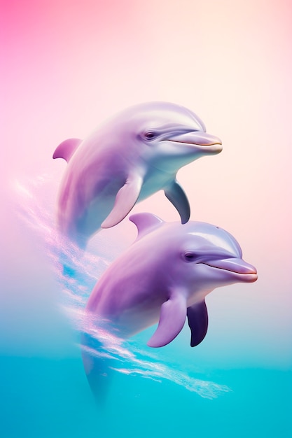 Free photo 3d rendering of dolphin