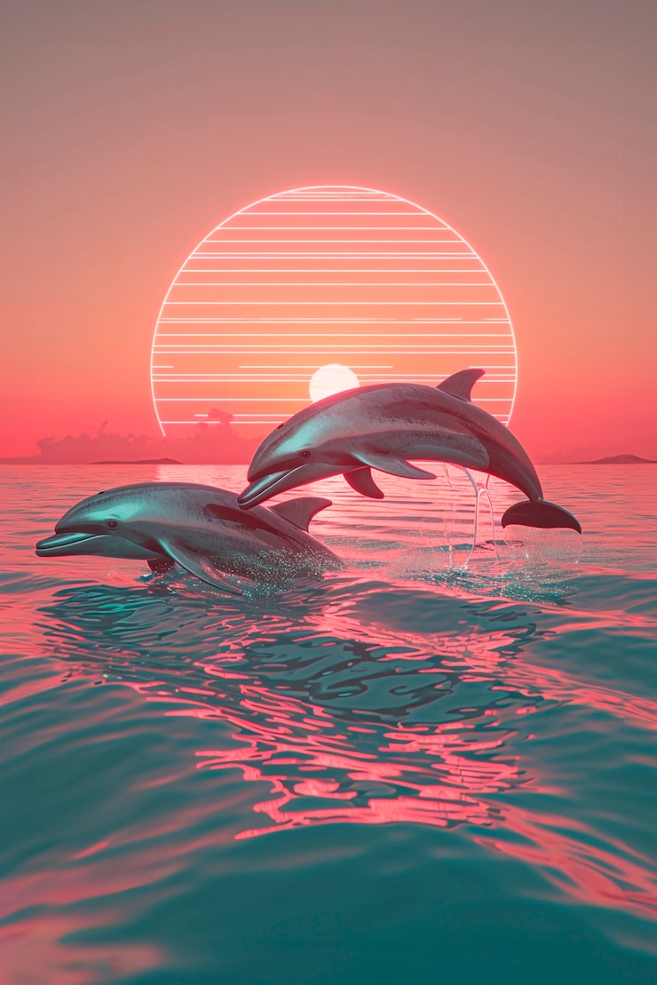Free Photo 3d rendering of dolphin