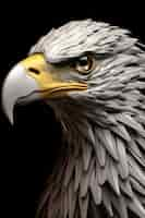 Free photo 3d rendering of eagle portrait