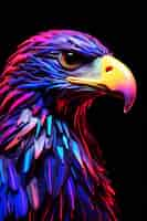 Free photo 3d rendering of eagle portrait