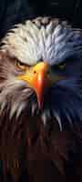 Free photo 3d rendering of eagle portrait