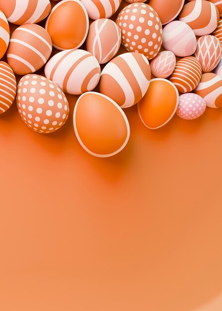 3d rendering of easter eggs