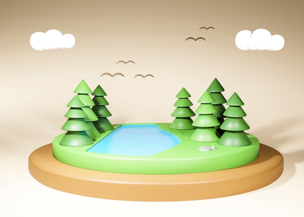 3d rendering of ecosystem