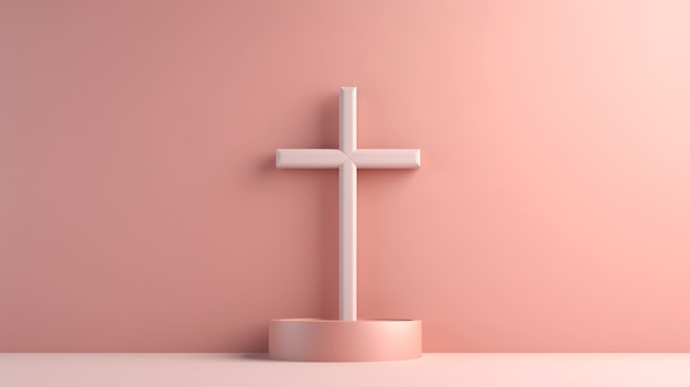 Free photo 3d rendering of elegant cross