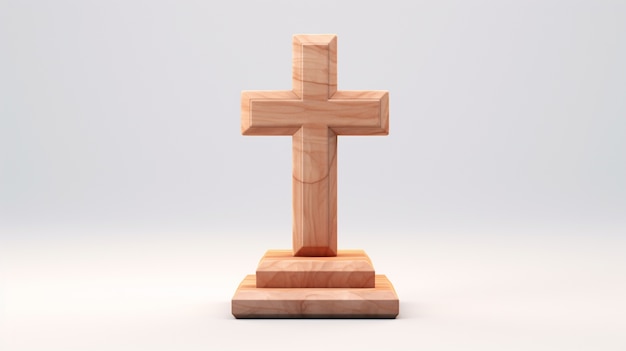 Free photo 3d rendering of elegant cross