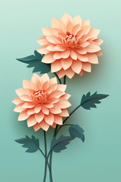 Foto gratuita rendering 3d di un fiore